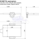 ALFA 12516MP.75L egytengelyes, 2,56x1,60m méretű, 750kg fék nélküli laprugós mellsőkerekes uniplatós síkplatós motorszállító és quadszállító utánfutó
