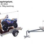 ALFA 12516MP.75 Q egytengelyes fékezetlen quadszállító utánfutó 253x148cm - 750kg össztömeg