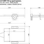 ALFA-B 22116MP.100-ig egytengelyes 2,1x1,6m méretű, 1000kg, fékezett mellsőkerekes uniplatós síkplatós motorszállító és quadszállító utánfutó