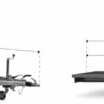 ALFA-B 22518AP.130-ig 10" egytengelyes 2,56x1,8m méretű, 1300kg, fékezett alsókerekes uniplatós síkplatós motorszállító és quadszállító utánfutó