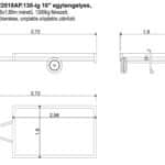 ALFA-B 22518AP.130-ig 10" egytengelyes 2,56x1,8m méretű, 1300kg, fékezett alsókerekes uniplatós síkplatós motorszállító és quadszállító utánfutó