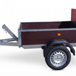 ALFA 11511MN.75F FAB egytengelyes fékezetlen utánfutó playwood oldalfallal 145x108cm - 750kg össztömeg