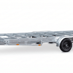ALFA-T 46025KT.350, 20FT konténer szállításához, fékezett, 2x1800kg tengelyes, 7,5x2,5m utánfutó