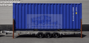 ALFA-T 46025KT.350, 20FT konténer szállításához, 3x1350kg tengelyes, 7,5x2,5m utánfutó