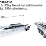 ALFA Marine 61025HP.350A*/Z Standardt, 10,00(11,00) x 2,45m, 3x1350kg tengely, fékezett, hajó szállító utánfutók 10m/33 láb hosszúságú, 2,55m széles hajókhoz