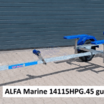 ALFA Marine 14115HPG.45A*, egytengelyes, 4,1x1,49m, 450kg, fék nélküli csónakszállító max. 3,5m hajóig