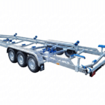 ALFA Marine 68425HPG.350A*/R Standardt, 8,40(9,40) x 2,55m, 3x1350kg tengely, fékezett, hajó szállító utánfutók 10m/33 láb hosszúságú, 2,55m széles hajókhoz