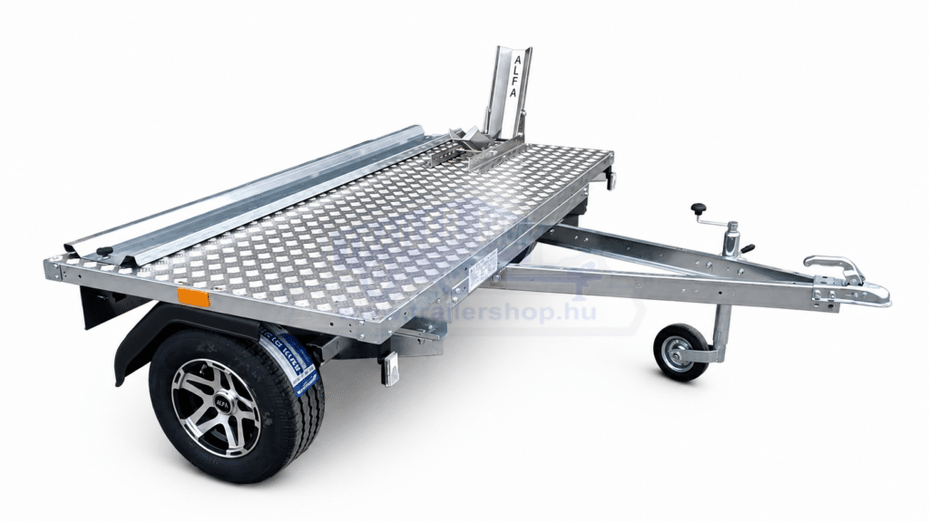 ALFA 11020AP.75 10" Rolli Liberté egytengelyes 1,0x2,0m méretű, 750kg fék nélküli, alsókerekes motorszállító utánfutó