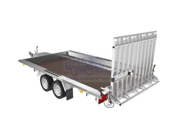 KÉTTENGELYES PÓTKOCSI 2700 KG ÖSSZTÖMEGIG UNITRAILER STARK 3 400 MINI KOTRÓGÉPEK SZÁLLÍTÁSÁHOZ