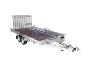 KÉTTENGELYES PÓTKOCSI 2700 KG ÖSSZTÖMEGIG UNITRAILER STARK 3 400 MINI KOTRÓGÉPEK SZÁLLÍTÁSÁHOZ