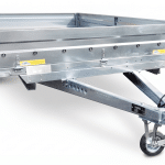 ALFA 14020AP.75 egytengelyes fékezetlen utánfutó OLDALFALLAL 405x200cm – 750kg össztömeg