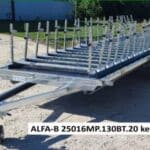 ALFA-B 25016MP.130BT.20 egytengelyes 5,0x1,6m méretű, 1300kg fékezett, alsókerekes kerékpárszállító