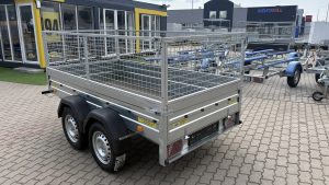 ALFA 12513MN.75T kéttengelyes fékezetlen utánfutó RÁCCSAL 244x125cm - 750kg össztömeg