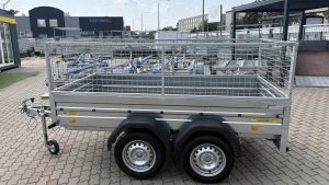 ALFA 12513MN.75T kéttengelyes fékezetlen utánfutó RÁCCSAL 244x125cm - 750kg össztömeg