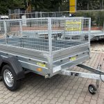 ALFA 12513MN.75T kéttengelyes fékezetlen utánfutó RÁCCSAL 244x125cm - 750kg össztömeg