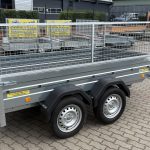 ALFA 12513MN.75T kéttengelyes fékezetlen utánfutó RÁCCSAL 244x125cm - 750kg össztömeg