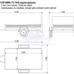ALFA 12515MN.75 FAB egytengelyes, 2,44x1,44m méretű, 750kg fék nélküli mellsőkerekes fix oldalfalas felhajtóajtós dönthető nyitott utánfutó