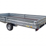 ALFA 13616AP.75 13" egytengelyes fékezetlen utánfutó OLDALFALLAL 366x160cm – 750kg össztömeg