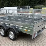 ALFA 13015MN.75T kéttengelyes fékezetlen utánfutó RÁCCSAL 294x144cm - 750kg össztömeg