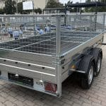 ALFA 13015MN.75T kéttengelyes fékezetlen utánfutó RÁCCSAL 294x144cm - 750kg össztömeg