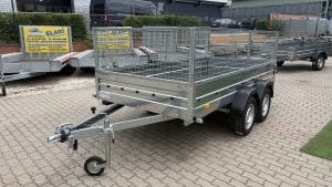 ALFA 13015MN.75T kéttengelyes fékezetlen utánfutó RÁCCSAL 294x144cm - 750kg össztömeg