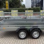 ALFA 13015MN.75T kéttengelyes fékezetlen utánfutó RÁCCSAL 294x144cm - 750kg össztömeg