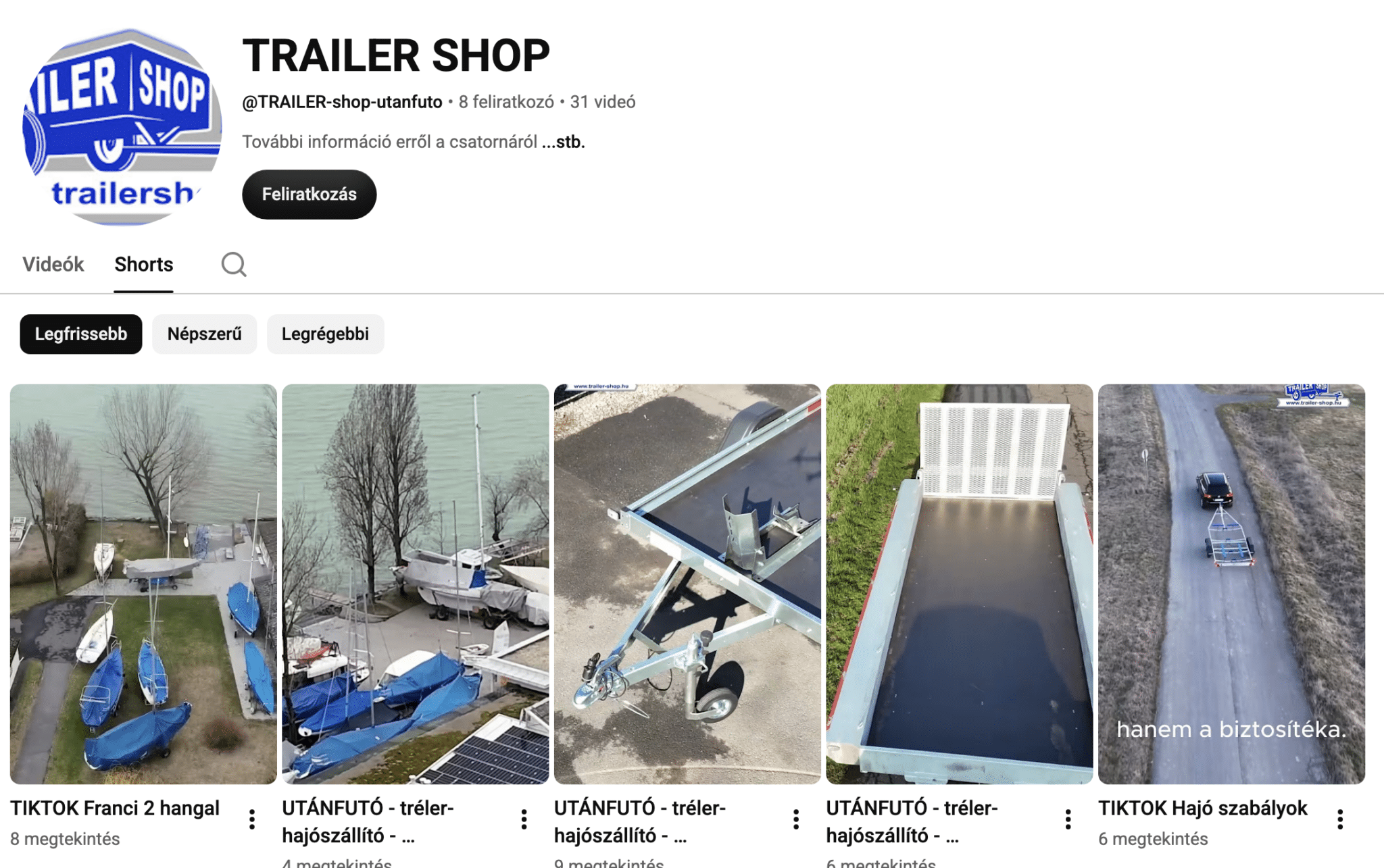 Trailer Shop YouTube Shorts